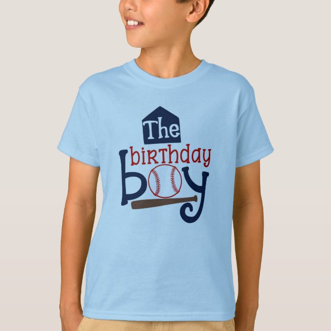 Birthday Boy Baseball Shirt T (Framsida)
