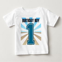 Birthday Boy, Big Number 1, första B-day Tshirt Tee Shirt