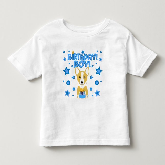 Birthday Boy - Corgi T Shirt (Framsida)
