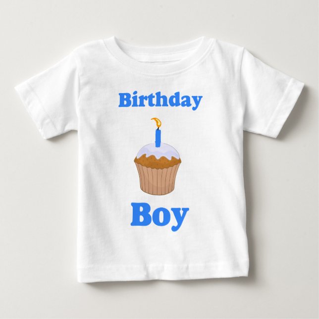 Birthday Boy Cuptårta Shirt Tee (Framsida)