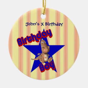 Birthday Boy Cute Dragon Anpassade Ornament