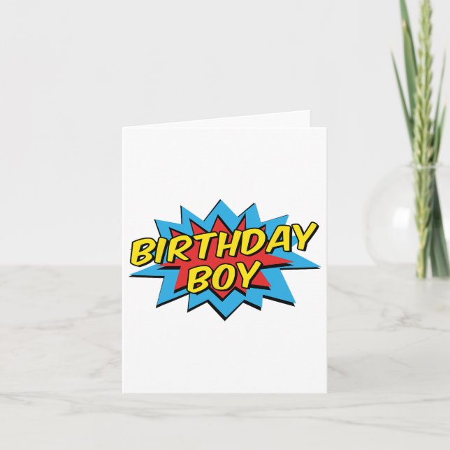 Birthday Boy Cute Kids Superassistance Matching Te Kort (Framsida)