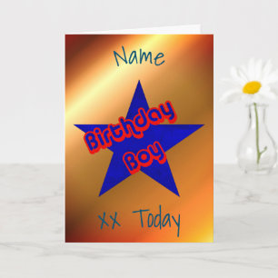 Birthday Boy Cute Personlig Birthday Kort