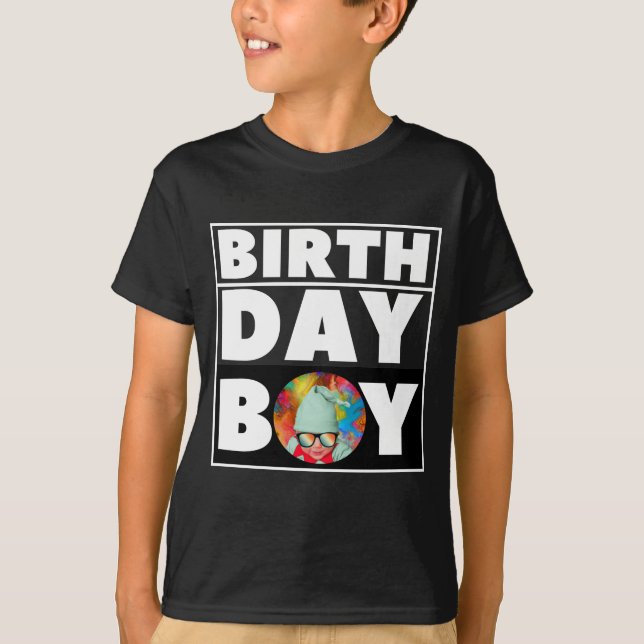 BIRTHDAY BOY FÖDELSEDAGSFEST SHIRT ANPASSADE T (Framsida)
