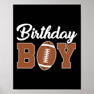 Birthday Boy Football Födelsedagsfest Family Match Poster