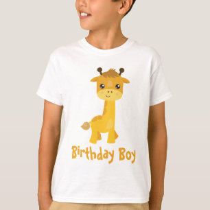 Birthday Boy Giraffe T Shirt