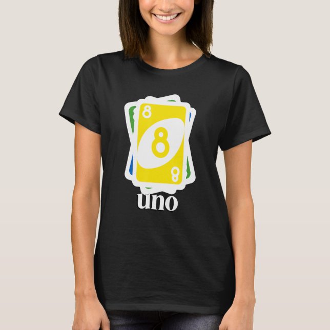 Birthday Boy Girl 8th Uno Matching Card Family Co T Shirt (Framsida)