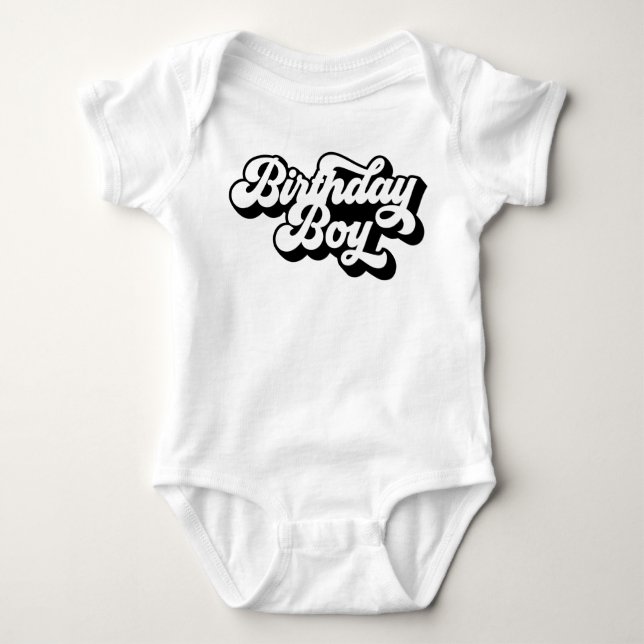 Birthday Boy Infant Baby Bodykostys Boys T Shirt (Framsida)