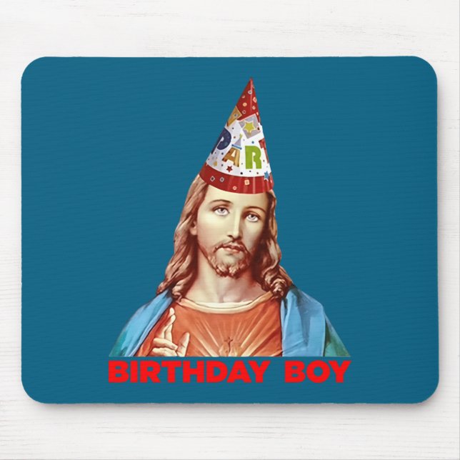 Birthday Boy Jesus Funny Christmas Party Hat Long  Musmatta (Framsidan)