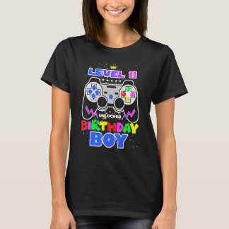 Birthday Boy Level 11 Unlocked Video Game 11th Bir T Shirt
