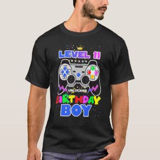 Birthday Boy Level 11 Unlocked Video Game 11th Bir T Shirt