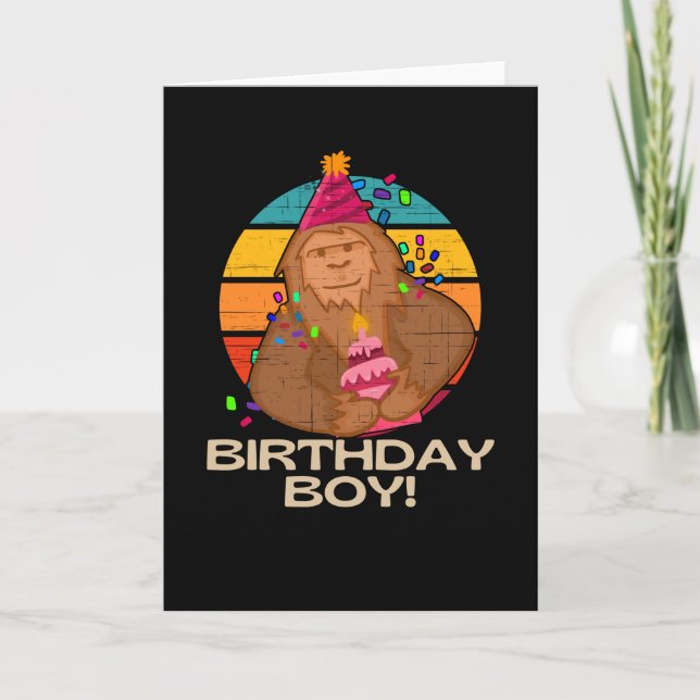 Birthday Boy Little Bigfoot Kort (Framsida)