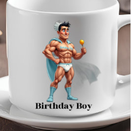 BIRTHDAY BOY lustig novelty presentkontor Kaffemugg