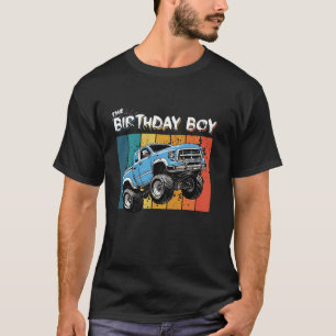 Birthday Boy Monster Lastbil Matching Family Par T Shirt