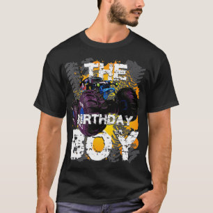 Birthday Boy Monster Lastbil Matching Family Par T Shirt