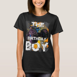 Birthday Boy Monster Lastbil Matching Family Par T Shirt