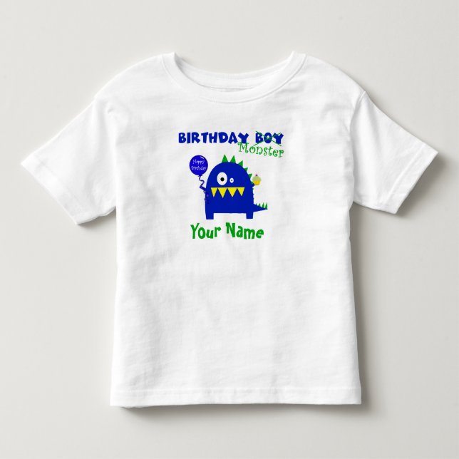 Birthday Boy Monster Tee Shirt (Framsida)