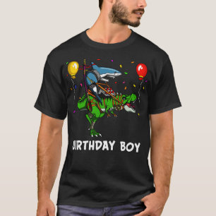 Birthday Boy Ninja Riding Dinosaur T Shirt