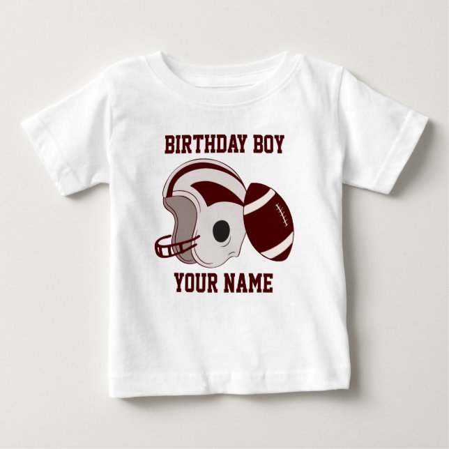 Birthday Boy Personlig Football Shirt Tee (Framsida)