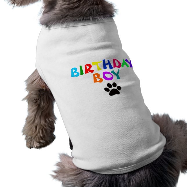 "Birthday Boy" Pet T-shirt (Baksidan)