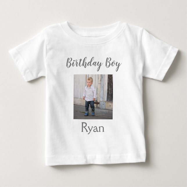 Birthday Boy Photo T Shirt (Framsida)