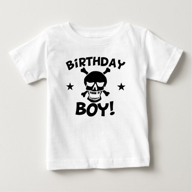 Birthday Boy Pirat Skull T-shirt (Framsida)