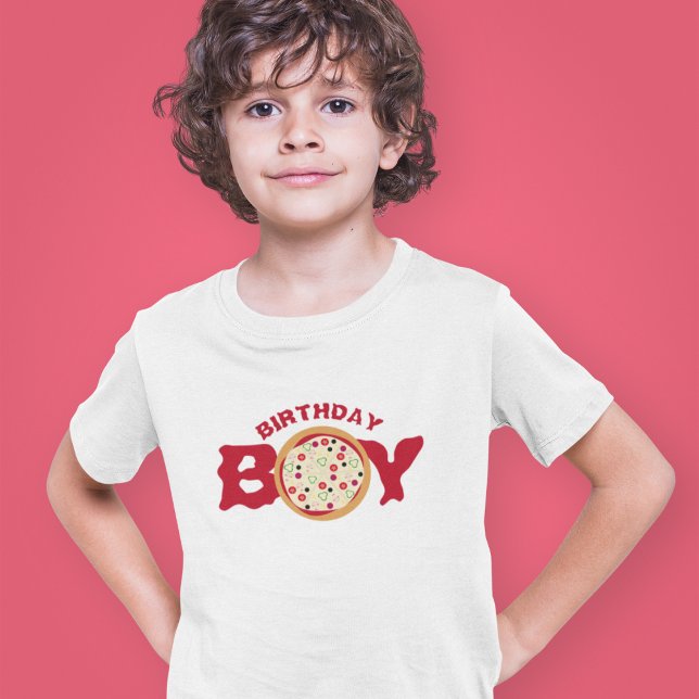 Birthday Boy Pizza Party Roligt T Shirt (Skapare uppladdad)