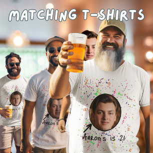 Birthday Boy pub crawl 21:a Party-gruppen T Shirt