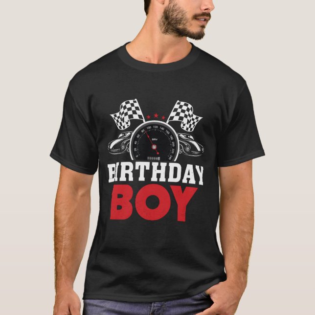 Birthday Boy Race Car Racing Car Birthday Crew gir T Shirt (Framsida)