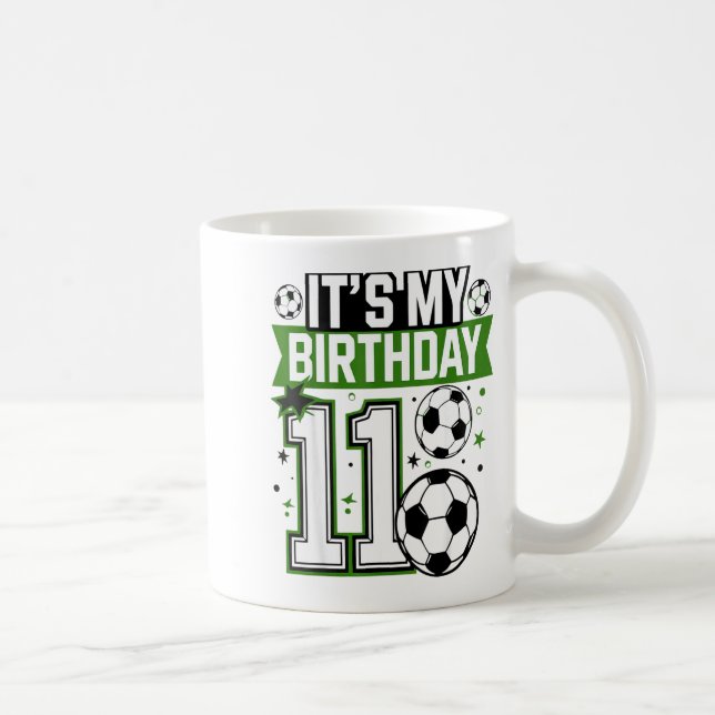 Birthday Boy Tees 11 Soccer Its My 11th Birthday B Kaffemugg (Höger)