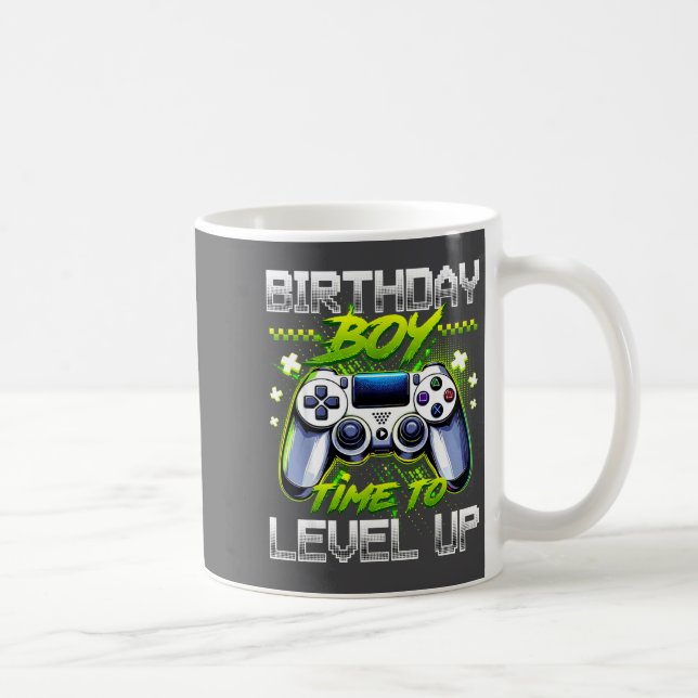 Birthday Boy Time To Level Up Video Game Birthday  Kaffemugg (Höger)