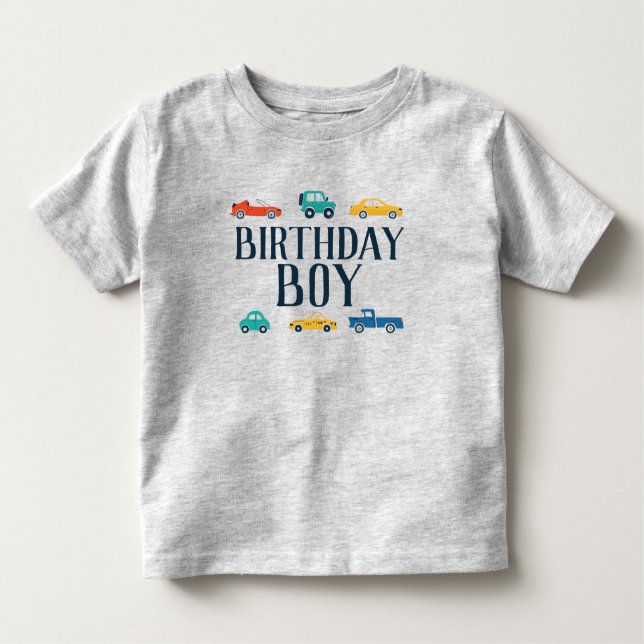 Birthday Boy Transport Birthday Shirt T (Framsida)