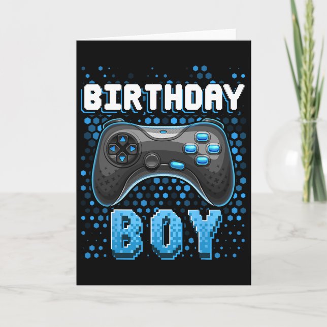 Birthday Boy Video Game Controller Birthday Gamer Kort (Framsida)