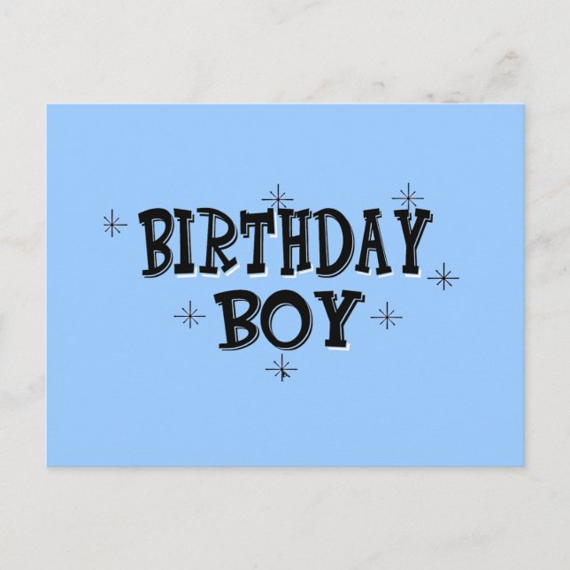 Birthday Boy Vykort (Framsida)