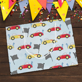 Birthday Boy Whimsical Tävling Cars Cute Mönster