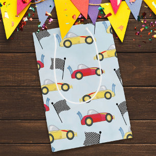 Birthday Boy Whimsical Tävling Cars Cute Mönster
