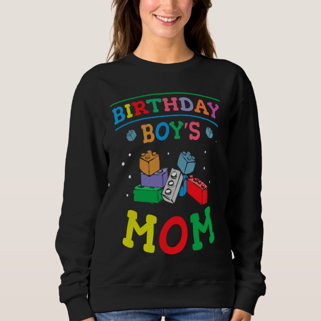 Birthday Boy's Mom Building Blocks  2 T Shirt (Framsida)