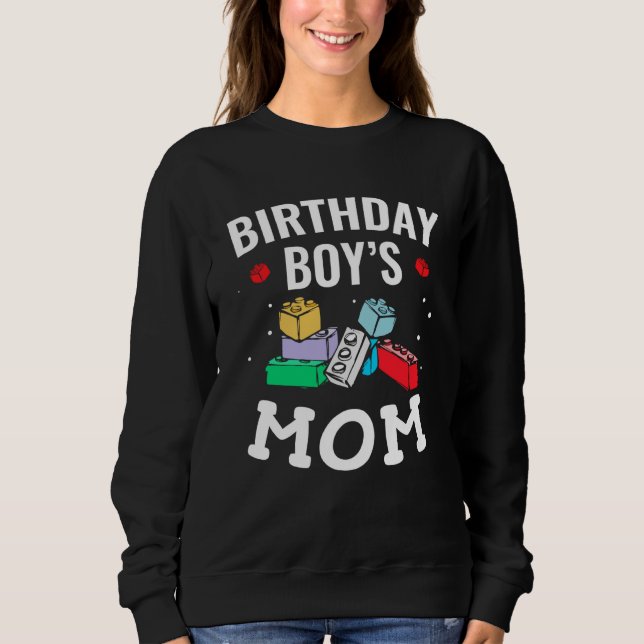 Birthday Boy's Mom Building Blocks  3 T Shirt (Framsida)