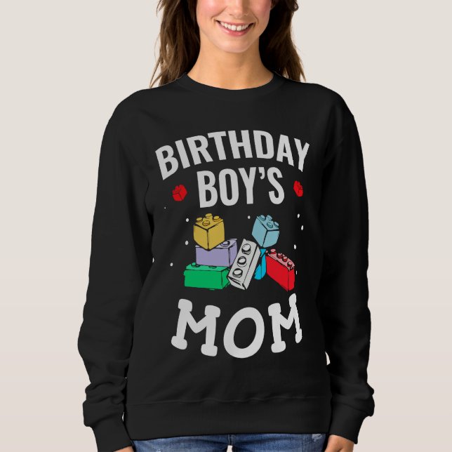 Birthday Boy's Mom Building Blocks  4 T Shirt (Framsida)