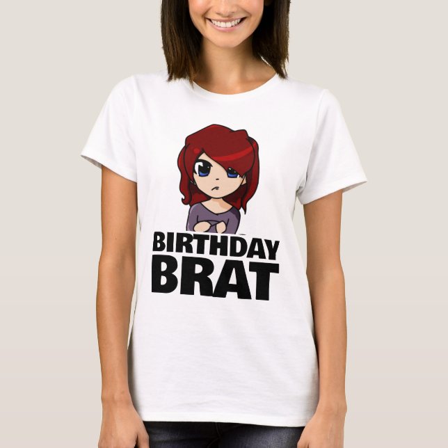 BIRTHDAY BRAT GIRL T-SHIRT (Framsida)