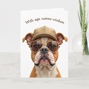 Birthday Bulldog Humor Kort