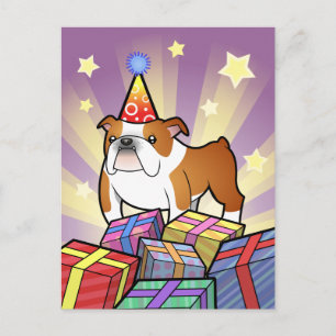 Birthday Bulldog Vykort