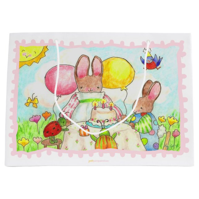 Birthday Bunny Gift Bag (Framsidan)