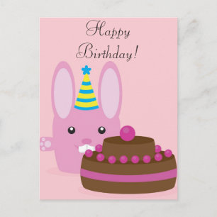 Birthday bunny vykort