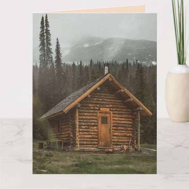 BIRTHDAY CABIN UTANFÖR GRID GREETING CARD KORT (Framsida)
