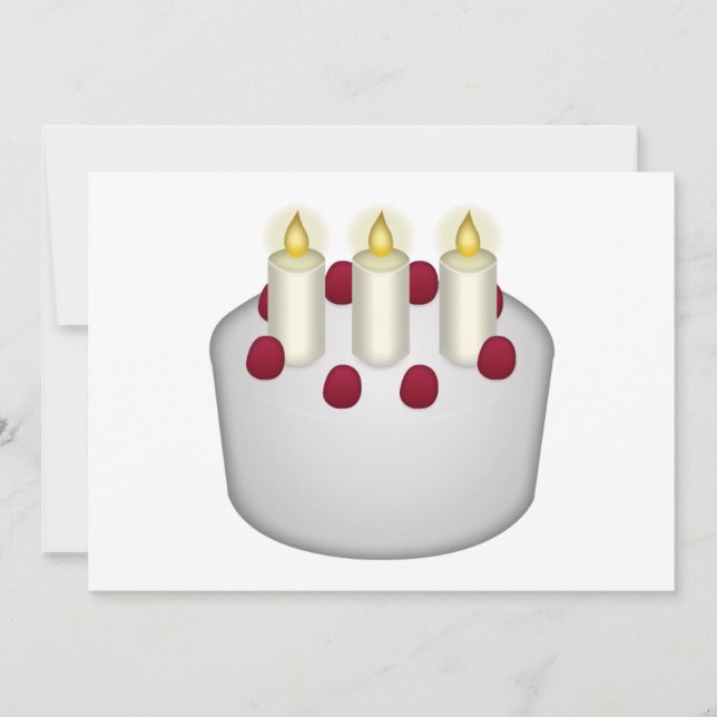 Birthday Cake - Emoji Kort (Framsida)