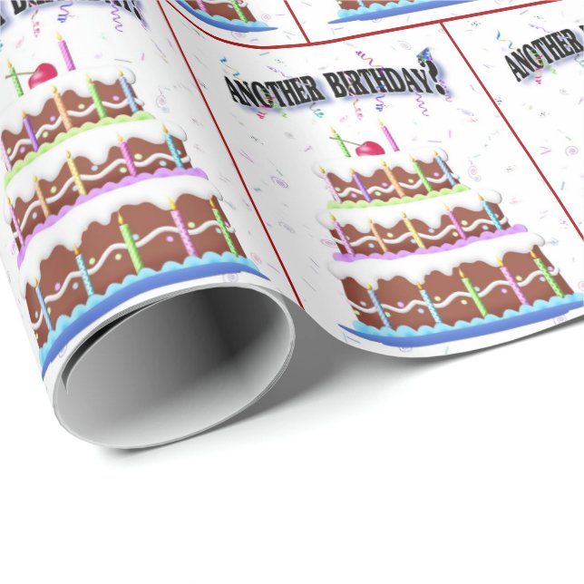 Birthday Cake Humor Presentpapper (Rullad Hörn)