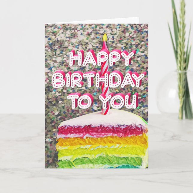 Birthday Cake Kort (Framsida)