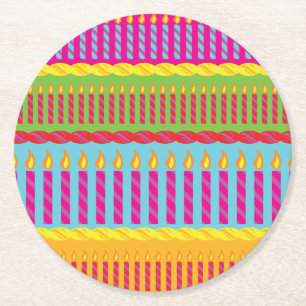 Birthday Cake Party Underlägg Papper Rund
