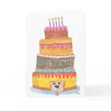 Birthday Cake with Dog